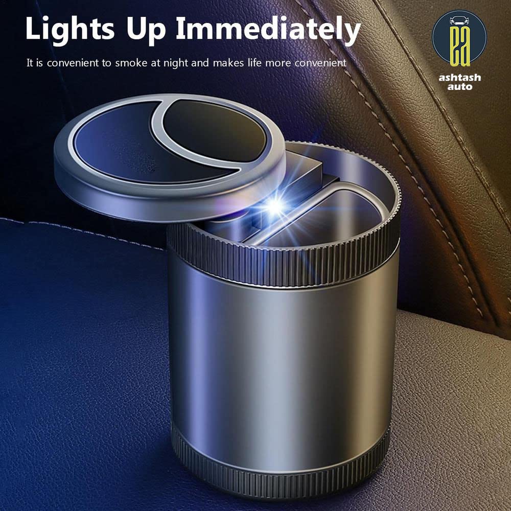 Smart Automatic Car Ashtray – Odor-Sealing & LED Illuminated
