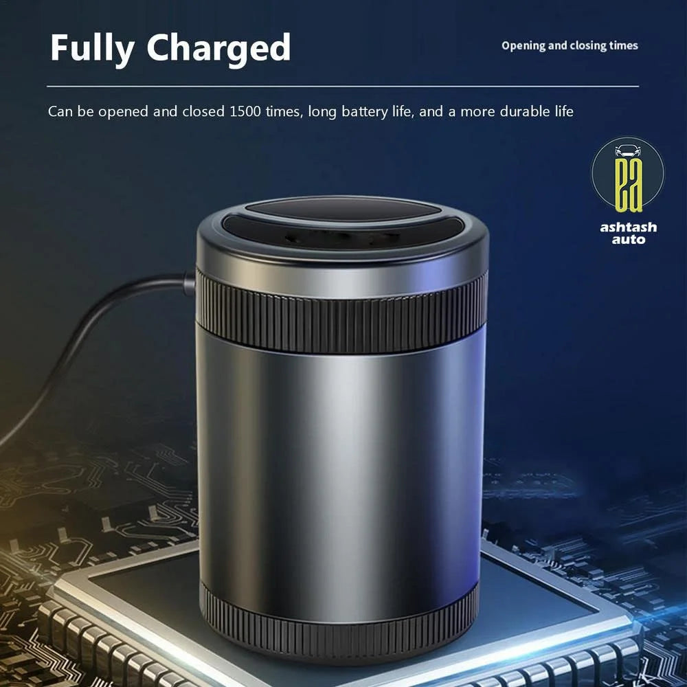 Smart Automatic Car Ashtray – Odor-Sealing & LED Illuminated